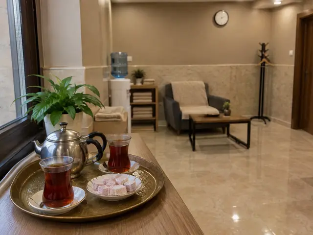 Çay servisi hazır bekleme salonu — Akçaburgaz, Masaj Salonun